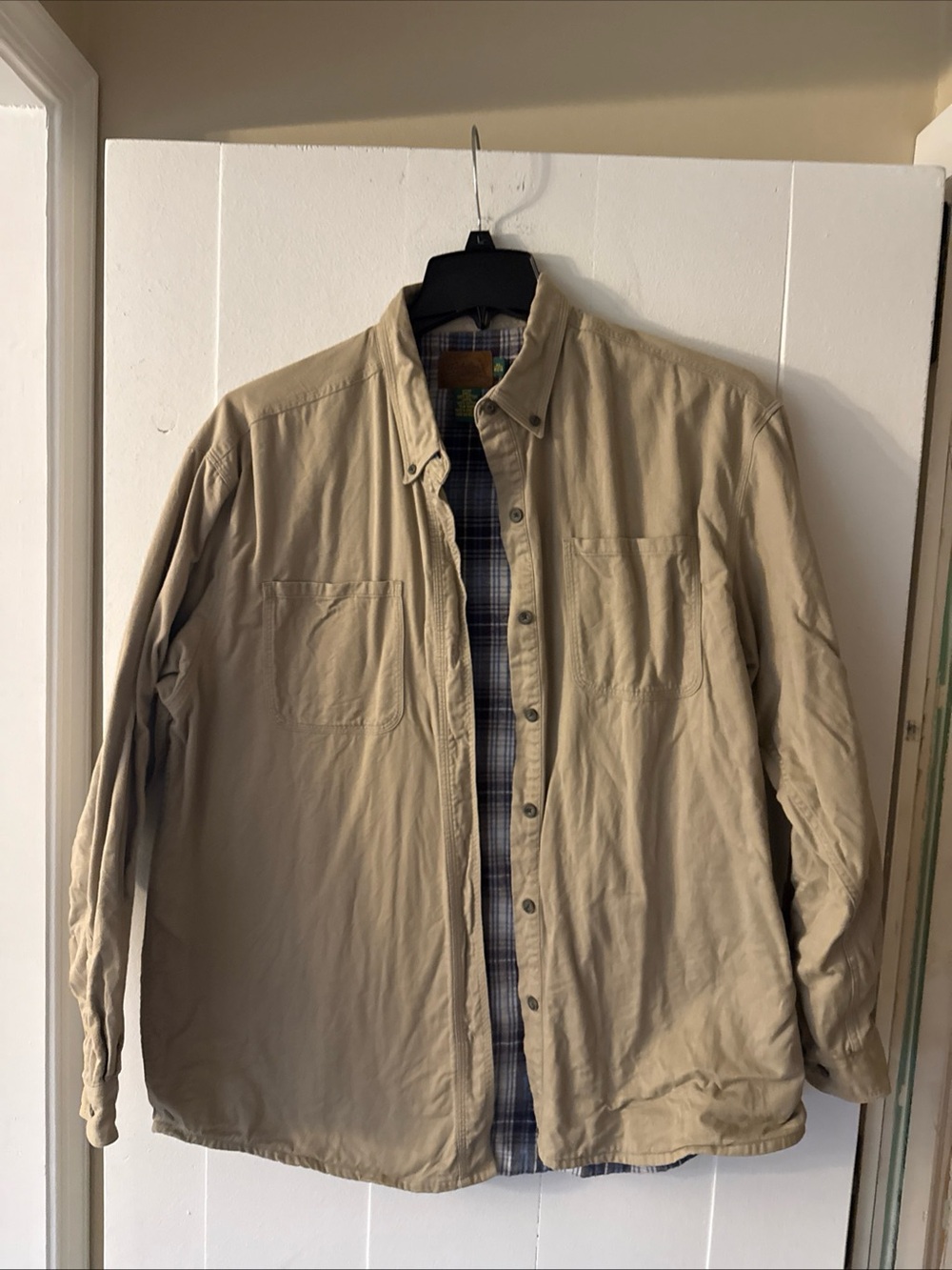 Cabelas  Fleece Lined Flannel Button Down women XL